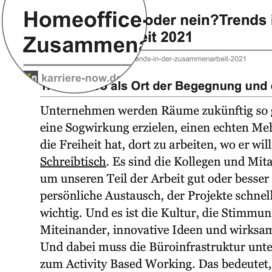 Homeoffice ja oder nein Trends in der Zusammenarbeit veröffentlicht auf karriere-now.de 11_2020 von Ulrike Stahl Teamworkshops für Hochleistungsteams