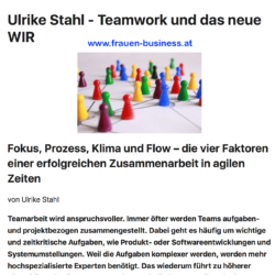 Ulrike Stahl - Teamwork und das neue WIR Frauen Business Magazin 06_2019 Ulrike Stahl Expertin fuer agile Zusammenarbeit